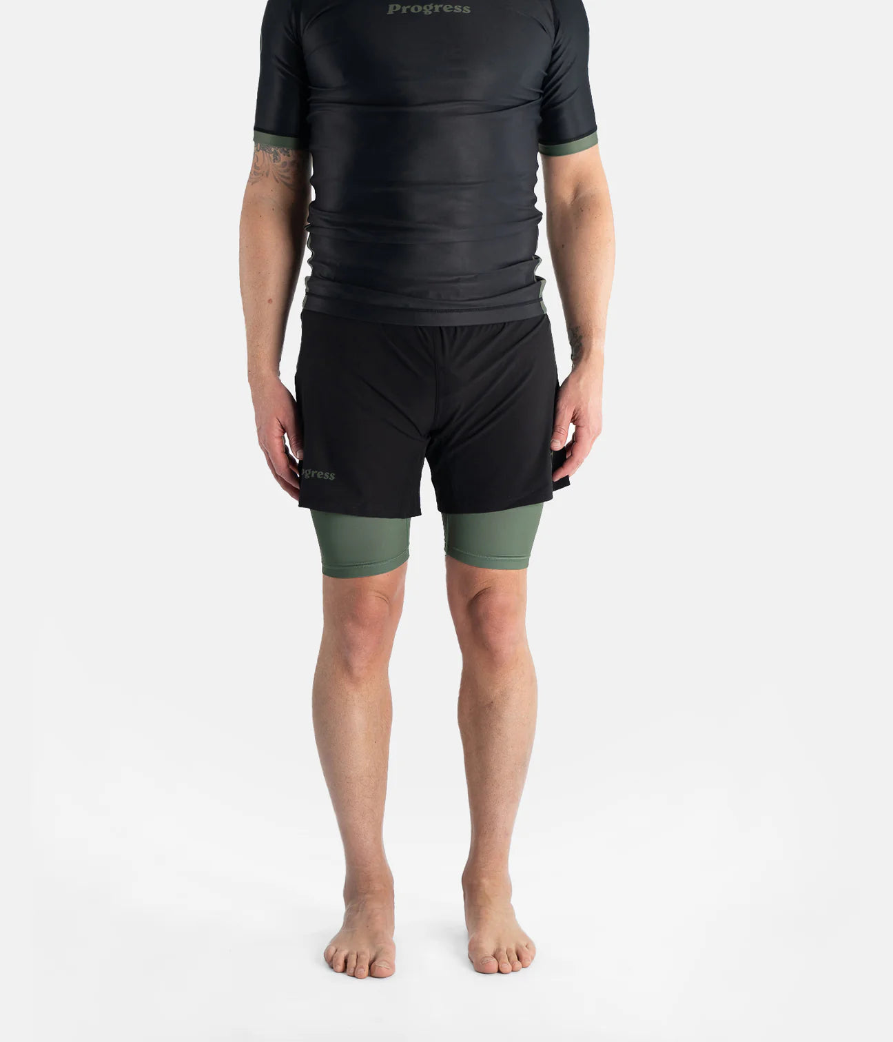 PROGRESS ACADEMY+ HYBRID SHORTS BLACK