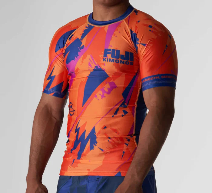 FUJI SPORTS HANZO FLEX LITE RASHGUARD ORANGE