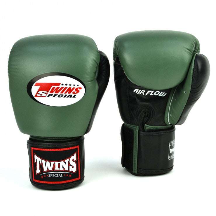 TWINS BGVLA2-2T AIR FLOW BOXING GLOVES OLIVE/BLACK/WHITE