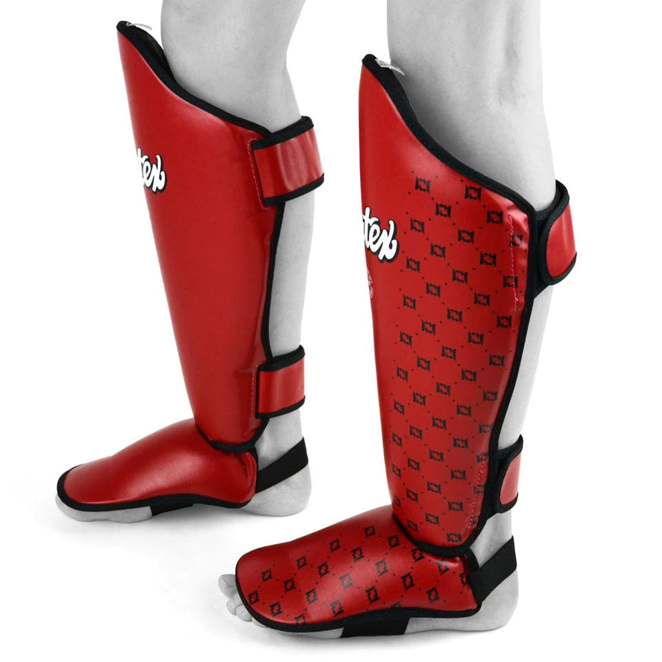 FAIRTEX MUAY THAI SHIN PADS RED