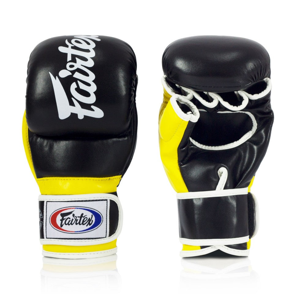 FAIRTEX SUPER MMA SPARRING GLOVES BLACK/YELLOW