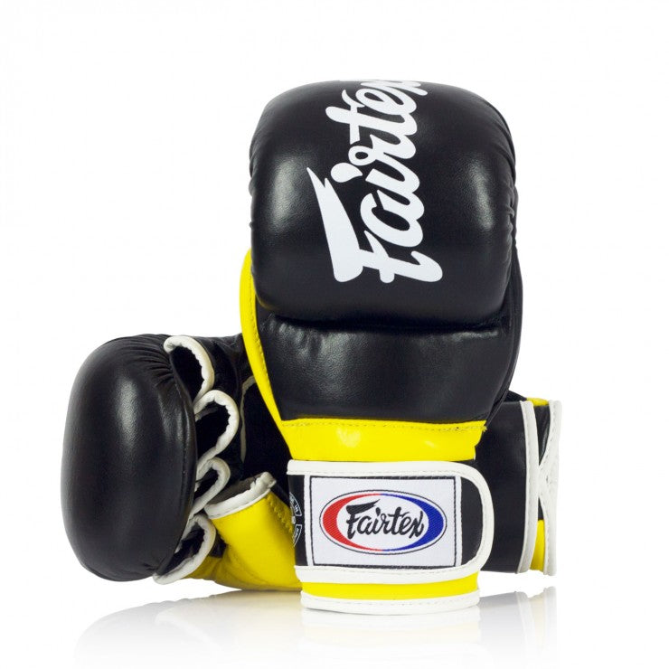 FAIRTEX SUPER MMA SPARRING GLOVES BLACK/YELLOW