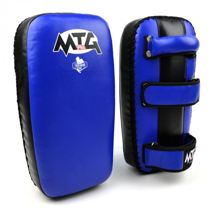 MTG KPL2 PRO LEATHER THAI KICK PADS BLUE/BLACK