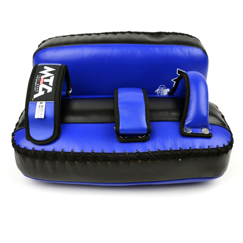 MTG KPL2 PRO LEATHER THAI KICK PADS BLUE/BLACK