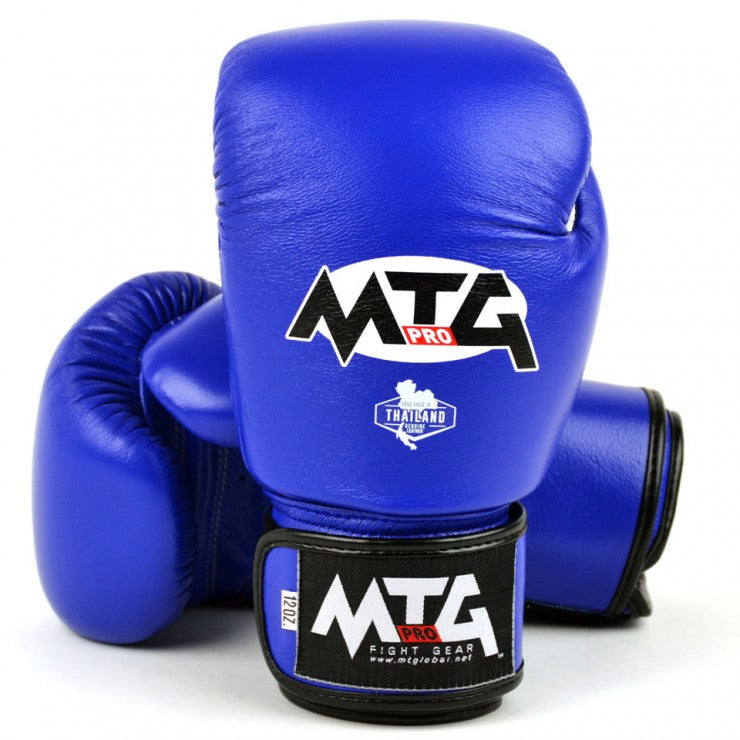 MTG PRO VG1 VELCRO BOXING GLOVES. BLUE