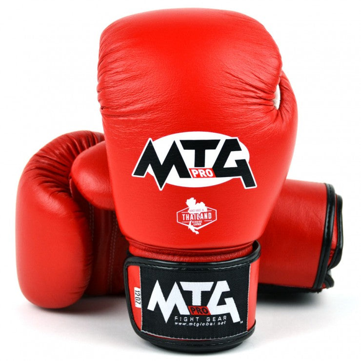 MTG PRO VG1 VELCRO BOXING GLOVES RED